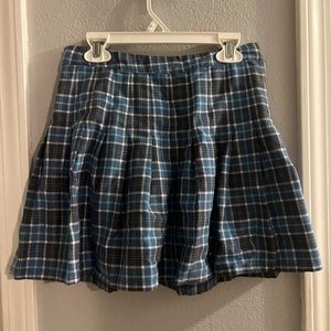 aeropostale blue plaid skirt
